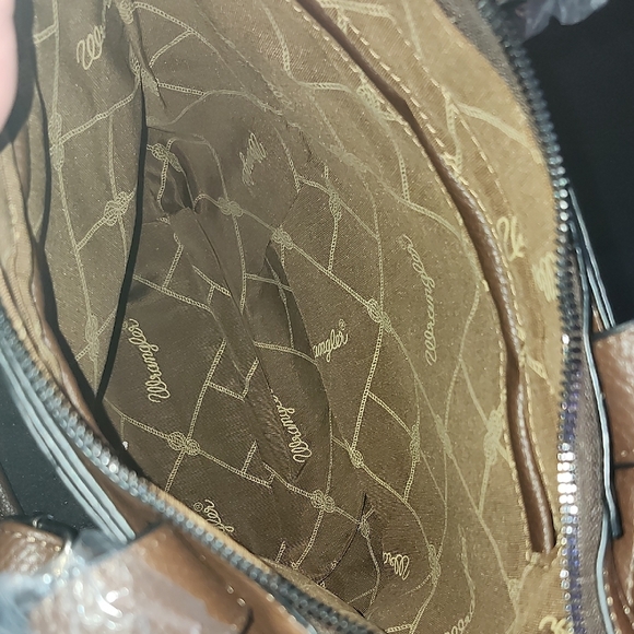 Wrangler Dark Brown Leather Tote - Picture 5 of 5